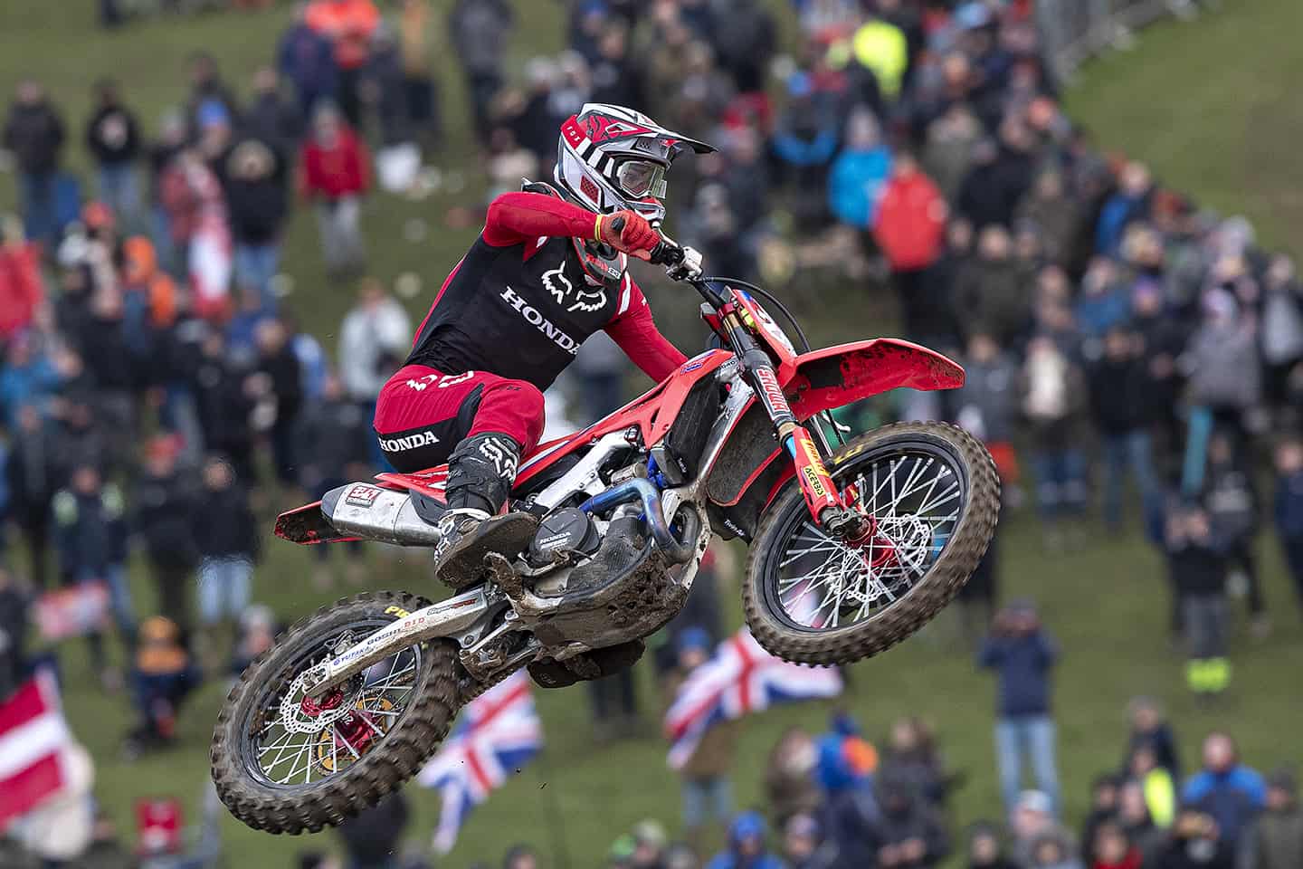 Tim Gajser (Honda) beim MXGP of Great Britain in Matterley Basin