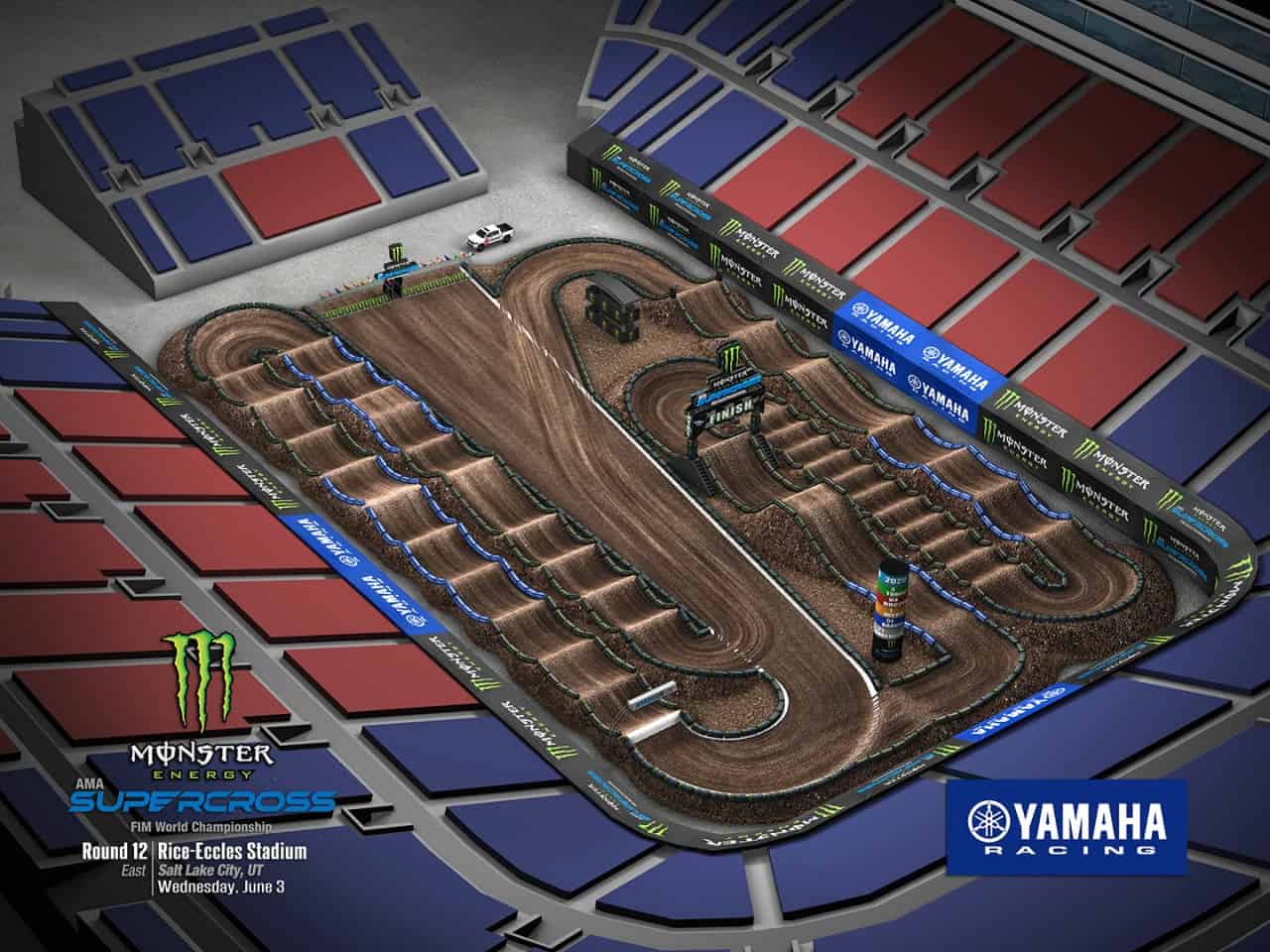 Monster Energy AMA Supercross 2020 Runde 12 in Salt Lake City 2 Tracklayout
