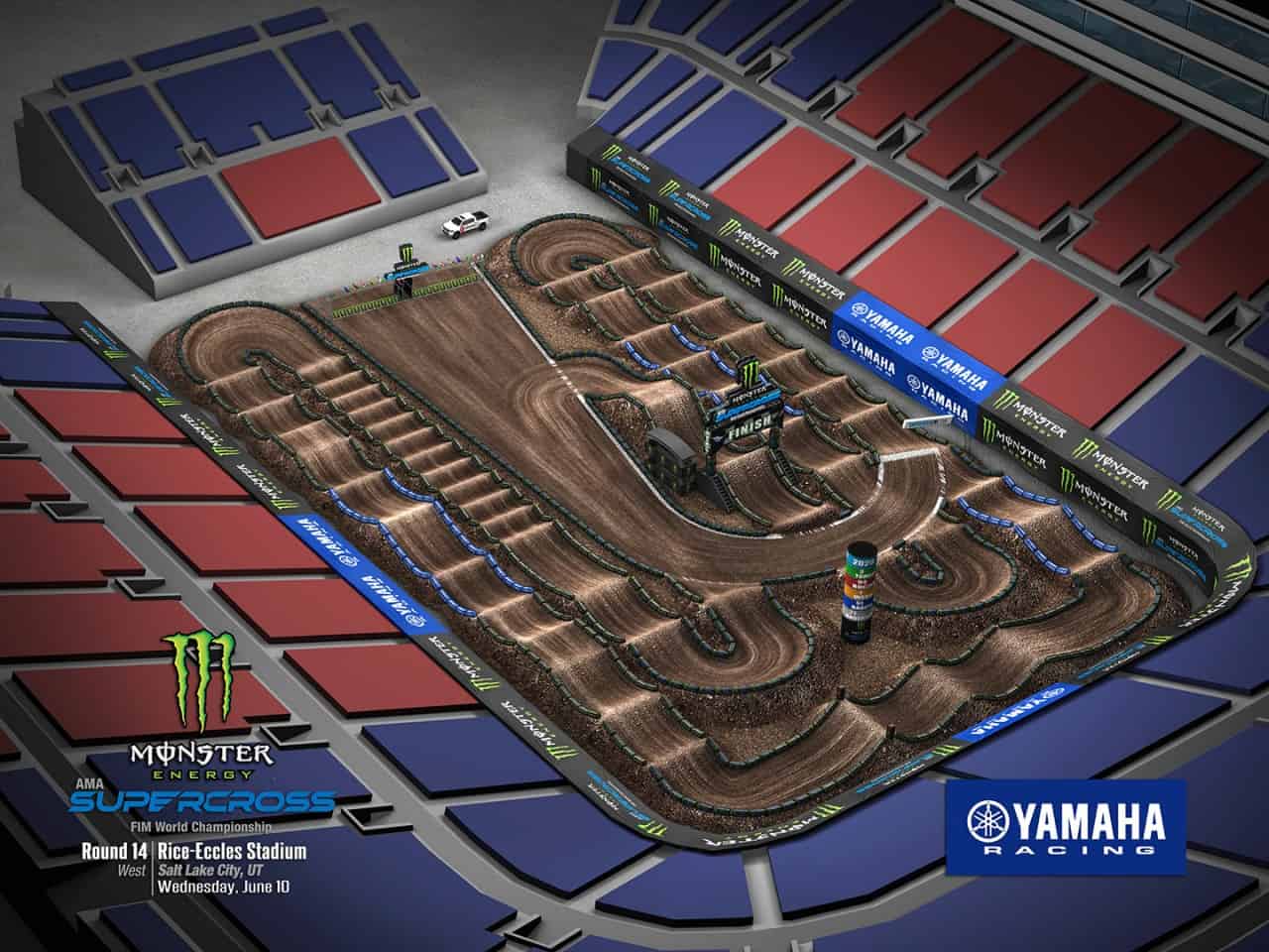 Monster Energy AMA Supercross 2020 Runde 12 in Salt Lake City 4 Tracklayout