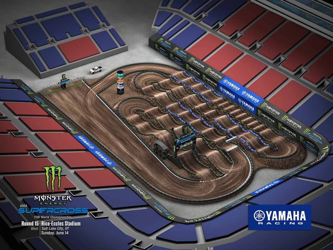 Monster Energy AMA Supercross 2020 Runde 15 in Salt Lake City 5 Tracklayout