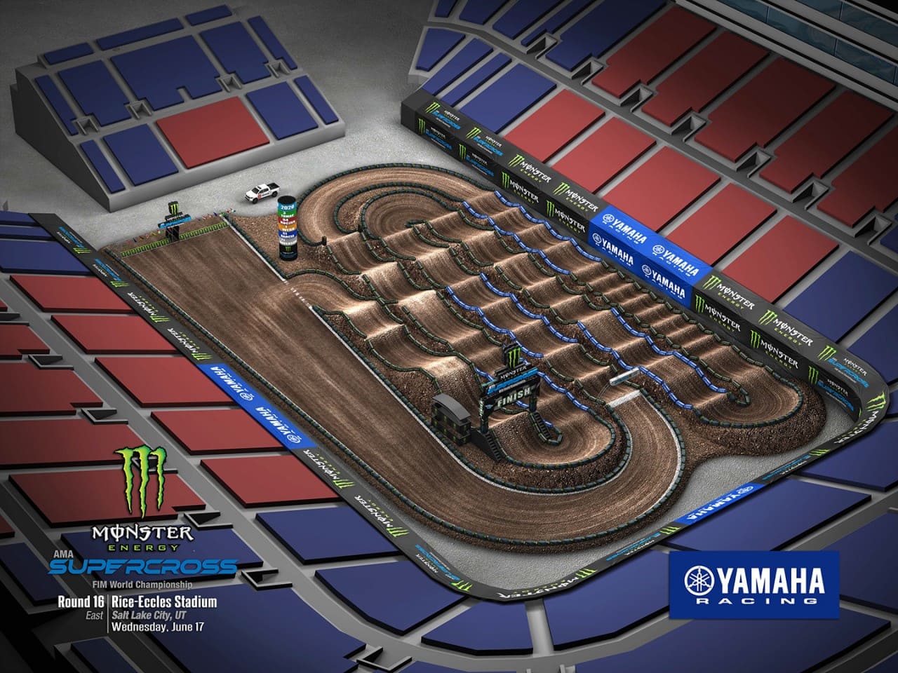 Monster Energy AMA Supercross 2020 Runde 16 in Salt Lake City 6 Tracklayout