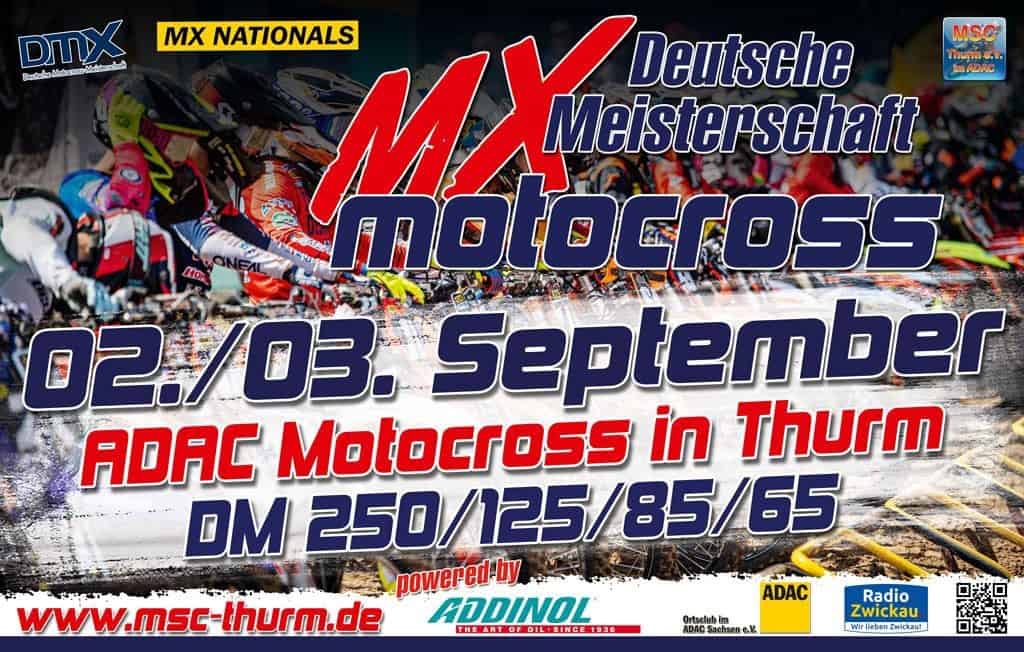 Motocross-Landesmeisterschaft Sachsen & Deutsche Motocross-Meisterschaft 2023 in Thurm - Vorschau