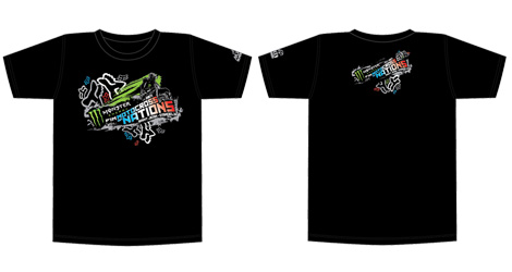 Das offizielle Fox FIM Monster Energy MXoN 2011 T-Shirt (Ansicht vorn/hinten)