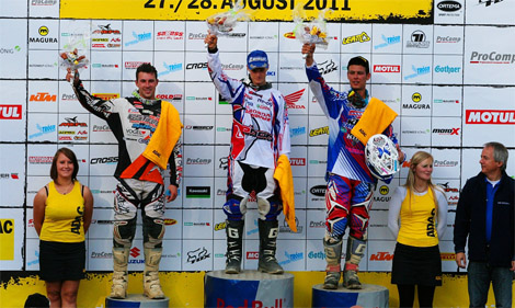 Christian Brockel auf dem Podium