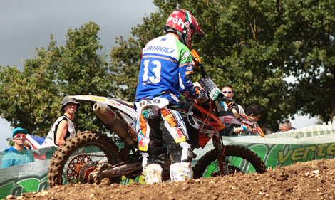 Antonio Cairoli mit seinem lenkerlosen Bike