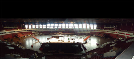Innenansicht des Sportkomplex in St. Petersburg