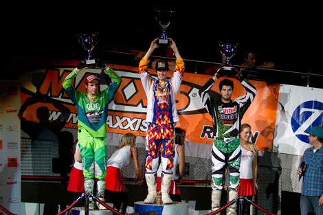 SX1-Tagespodium mit Florent Richier, Finalsieger Cole Siebler und Matt Goerke
