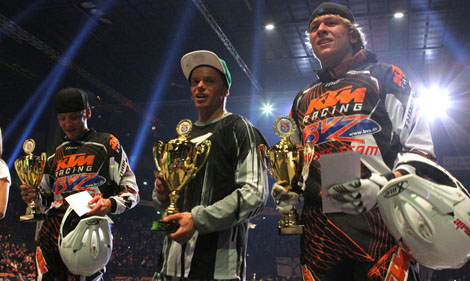 Die Top 3 am Samstagabend: Hannes Volber, Finalsieger Steffan Johannsens und Toni Hoffmann
