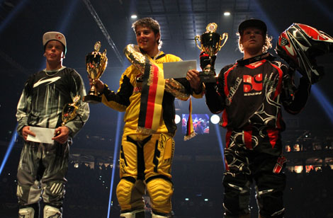 Die Top 3 am Sonntag: Steffan Johannsen, Finalsieger Mike Kallauch und Kai Sedlak