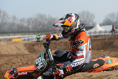 Jeffrey Herlings sicherte sich trotz verpatztem Qualifikationsrennen die Pole in der Klasse MX2.