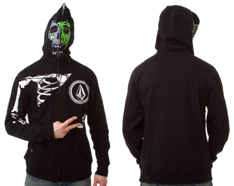 Volcom „Zombie“ Full Zip Hoody (Black) Spring 2012