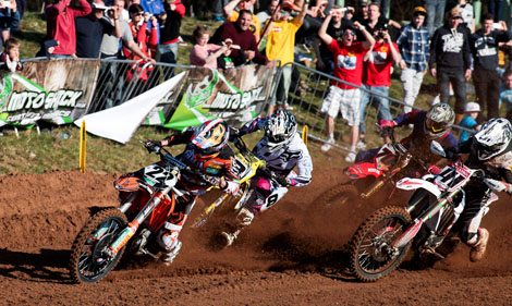 Kevin Strijbos (#22) dominierte das Starterfeld in allen drei Rennen von Beginn an.