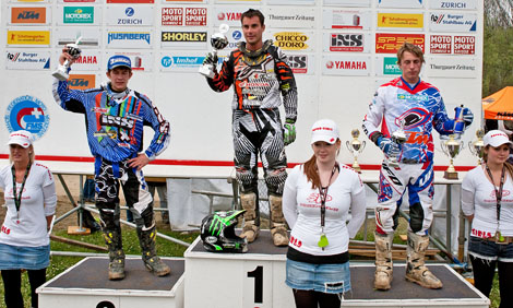 Tagespodium MX2 mit Jeremy Seewer, Julien Bill und Killian Auberson