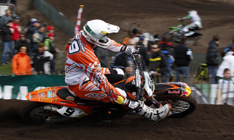 Sah noch etwas gewöhnungsbedürftig aus: Kenno auf seiner 450er KTM.
