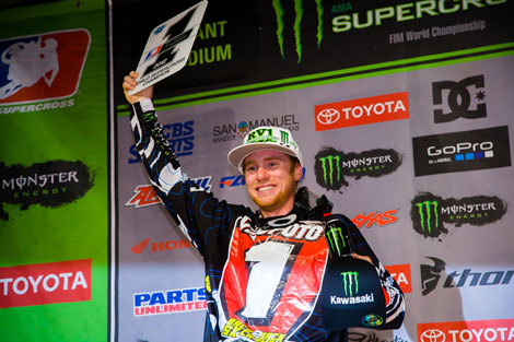 Strahlemann Ryan Villopoto hat den Titelkampf bereits in Houston für sich entschieden.