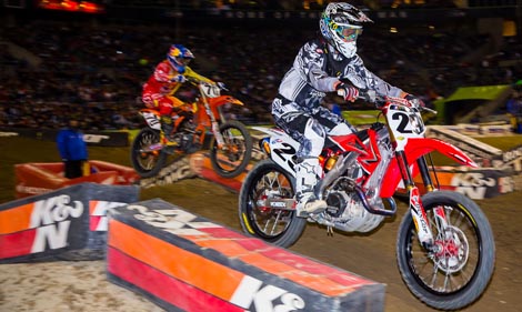 Zweikampf unter Freunden: Andrew Short und Ken Roczen.