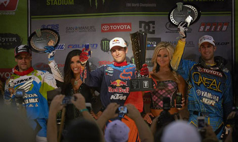 Die Top 3 in der Premiumklasse: Justin Brayton, Ryan Dungey und David Millsaps 