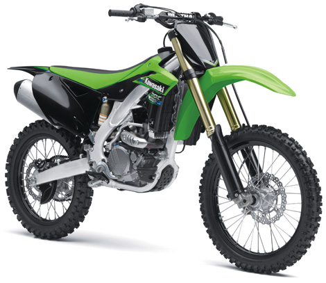 Die KX250F mit neuem Bodywork und neuem Rahmen.