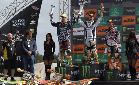 Zum dritten Mal in Folge konnte Clement Desalle beim Portugal-GP aufs oberste Treppchen des Siegerpodiums klettern.