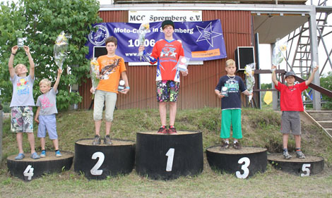 Die Top 3 der Junioren-Klasse: Robert Wendler (2.), Tagessieger Johannes Reimann und Nicolas Scheunemann (3.).