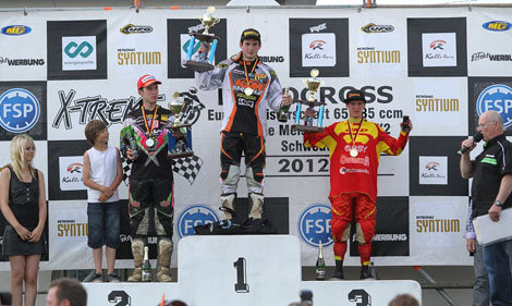 Die Top 3 des Tages: Filip Neugebauer (2.), Tagessieger Dennis Ullrich und Dennis Baudrexl (3.)