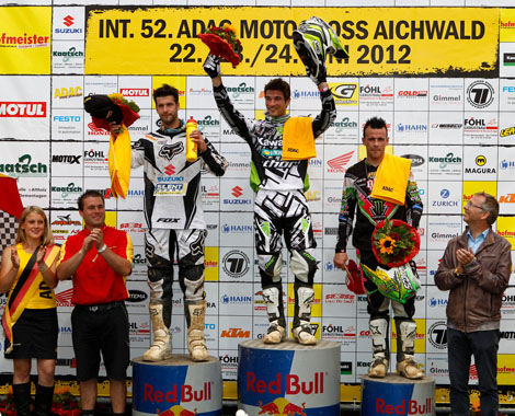 Xavier Boog (1.) und Florent Richier (3.) standen im ersten Masters-Durchgang gemeinsam auf dem Laufsiegerpodium.