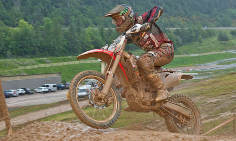 Doppelstarter Julien Bill musste sich im MX2-Rennen mit Rang zwei zufrieden geben.