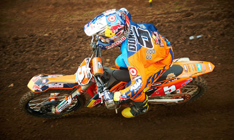 Ryan ?The Dunge? Dungey hatte im ersten Rennen das Nachsehen, sicherte sich aber mit einem Laufsieg in Rennen zwei doch noch den Tagessieg.