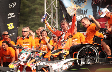 Ken Roczen bei seinem bisher größten Triumph: Der MX2-WM-Titel.