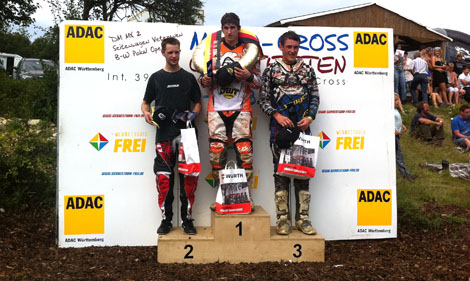 Tagespodium der Quads: Joe Maessen (2.), Tagessieger Stefan Schreiber und Davy De Cuyper (3.)