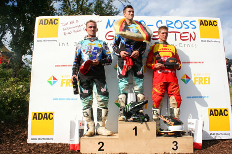 Die Top 3 des Tages: Daniel Siegl (2.), Tagessieger Filip Neugebauer nd Dennis Baudrexl (3.)