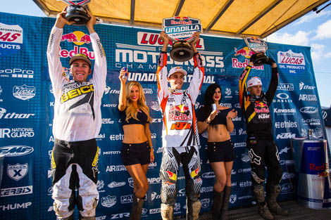 Marvin Musquin gewann sein erstes Nationals, Eli Tomac (2.) und Ken Roczen (3.) komplettierten das 250er Tagespodium.