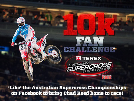 Mit diesem Bild riefen Chad Reed und der Promoter der Australischen Supercross Meisterschaft die Fans auf abzustimmen. 