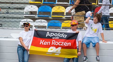 Die Unterstützung aus der Heimat ist K-Roc bei seinem Gastspiel in der 450SX-Klasse sicher.