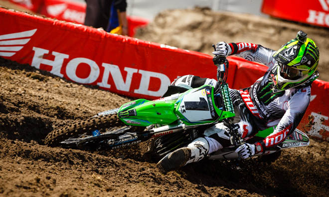 Holeshot und am Ende Laufsieg im 450er Mainevent: Ryan Villopoto.