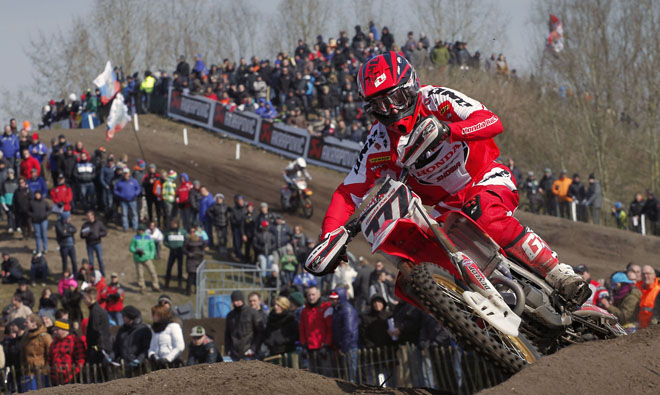 Evgeny Bobbryshev fuhr in Valkenswaard seinen ersten MXGP-Podiumsplatz in diesem Jahr ein.