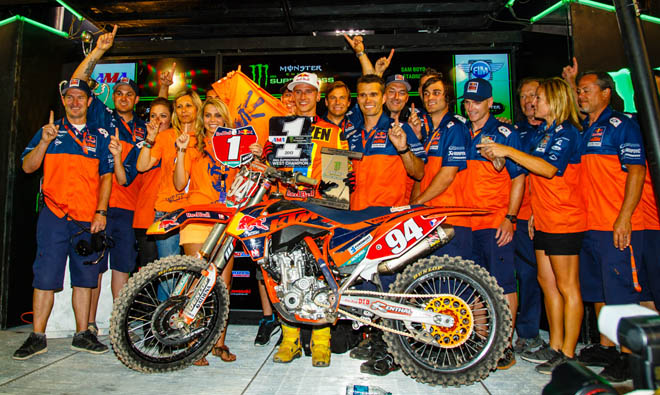 K-Roc am Ziel seiner Träume: AMA 250SX Westcoast-Champion 2013