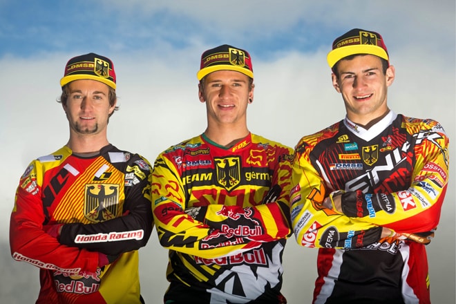 Die Titelverteidiger: Max Nagl, Ken Roczen und Dennis Ullrich.