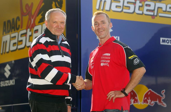 Stanislav Spacek (links) und KMP-Honda-Teamchef Alex Karg