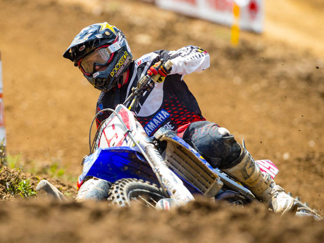 Jeremy Martin  fährt auch nach Mt. Morris  weiter mit dem an seiner Yamaha montierten Redplate. 