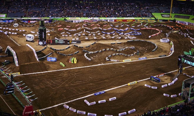 Der Parcours im Angel Stadium beim dritten Stopp der US-SX-Serie.