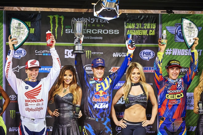 Das 450er Siergerpodium von A3 ohne Ken Roczen.