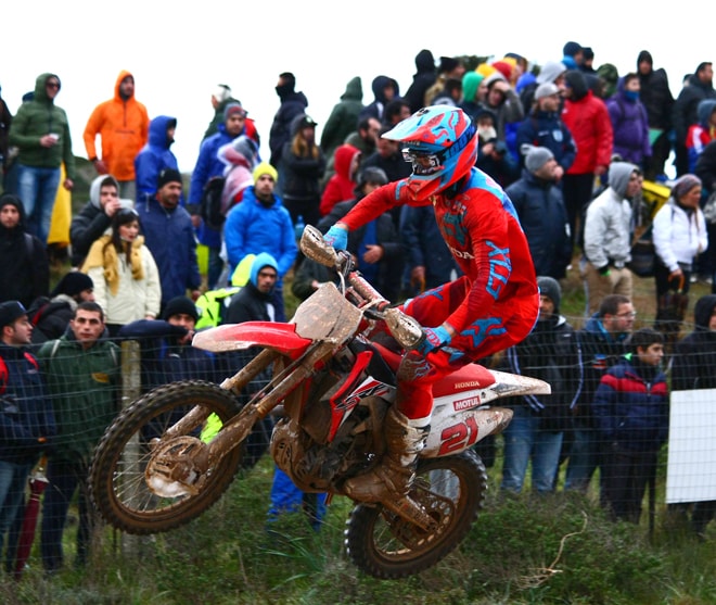 Renndebüt Nr. 2: Gautier Paulin auf Honda.