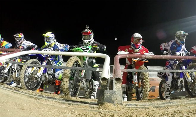 Villopotos Start im 1. Wertungslauf