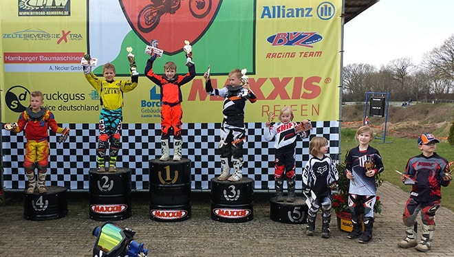 Leif Silas Tabel drehte die schnellsten Runden auf dem Maxxis-Kids-Track in Tensfeld und feierte den ersten Saisonsieg.