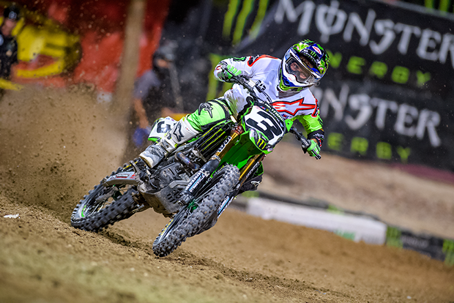 Eli Tomac fuhr in Las Vegas seinen achten Tageserfolg in der Saison 2018 ein.