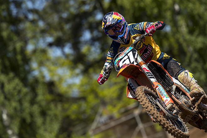 Jorge Prado sicherte sich mit einem Start-Ziel-Sieg die Pole in der MX2.