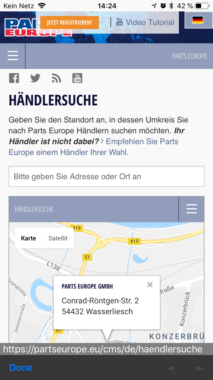 Die Suchfunktion für Händler in deiner Nähe