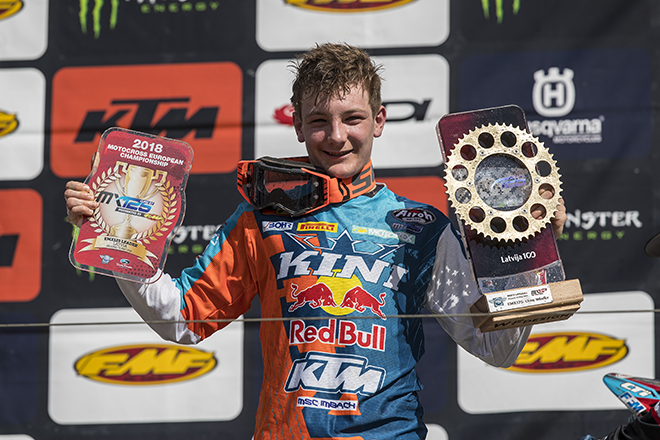 René Hofer setzte sich in der EMX125 durch.