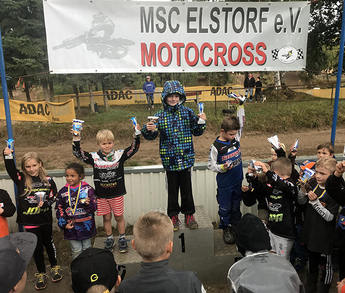 Siegerehrung der 50ccm-Klasse